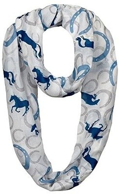 Infinity Scarf - Blue Horses