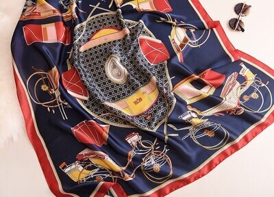 Scarf - Carriages & Basket Pattern