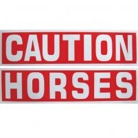 Reflective Decal - Caution Horses