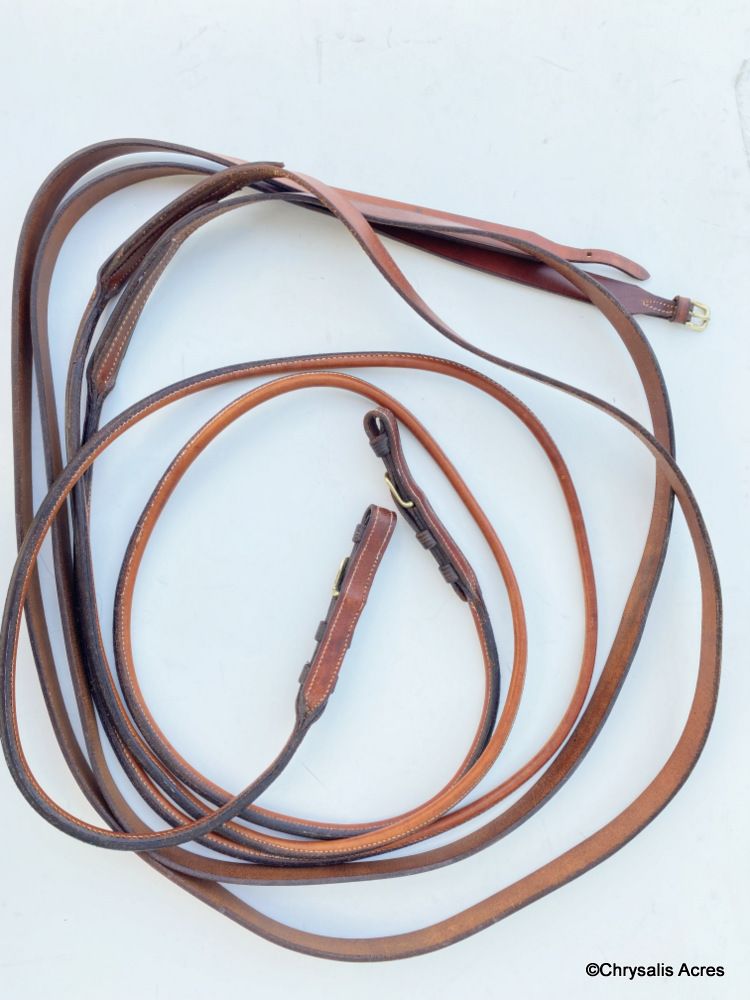 Rolled Leather Reins - Cob