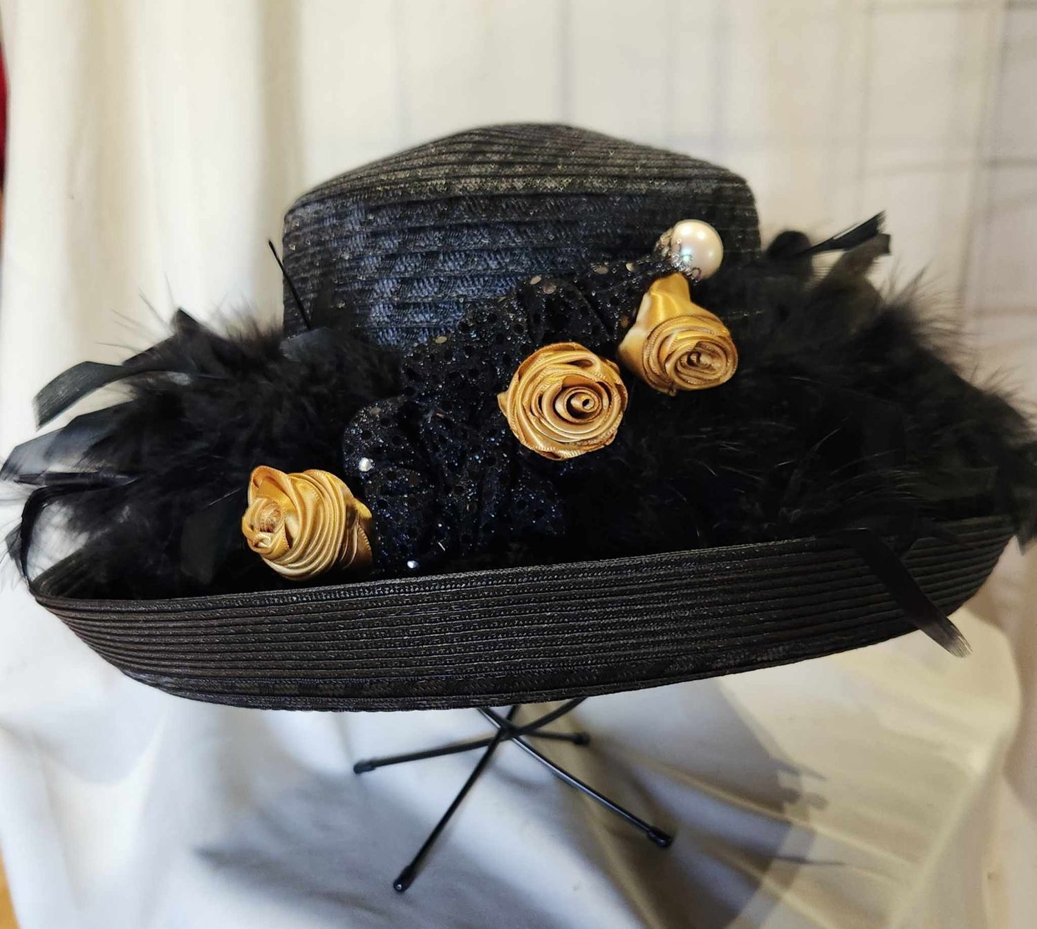 Black Hat with 2 Embellishments