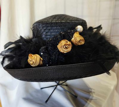 Black Hat with 2 Embellishments