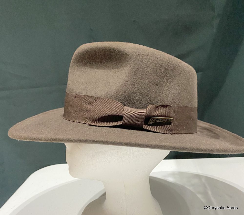 Brown Wool Fedora Hat #5