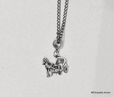 Horse and Carriage Necklace