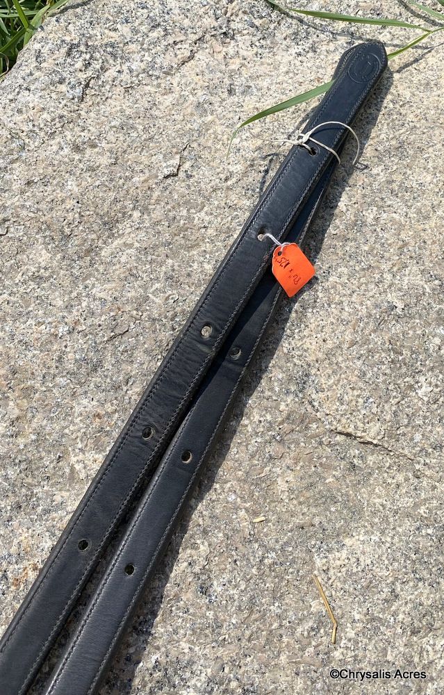Leather Slot end Traces 86&quot; x 1.25&quot;
