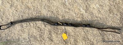 Black Leather Backstrap with Brass - Cob