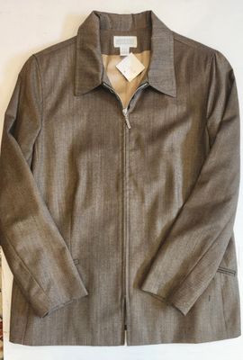 Brown Wool Twill Jacket Sz 16