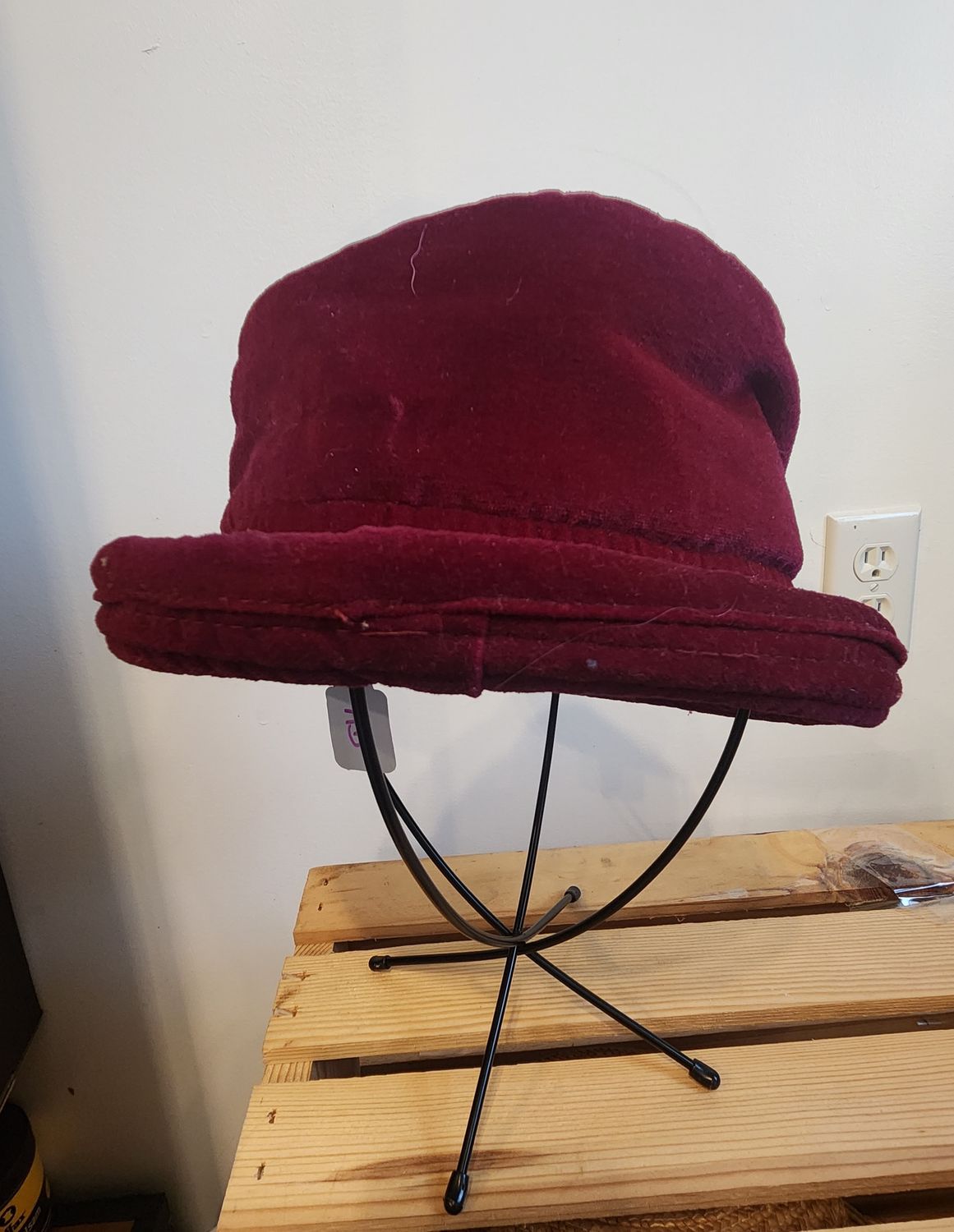 Maroon Sueded Hat
