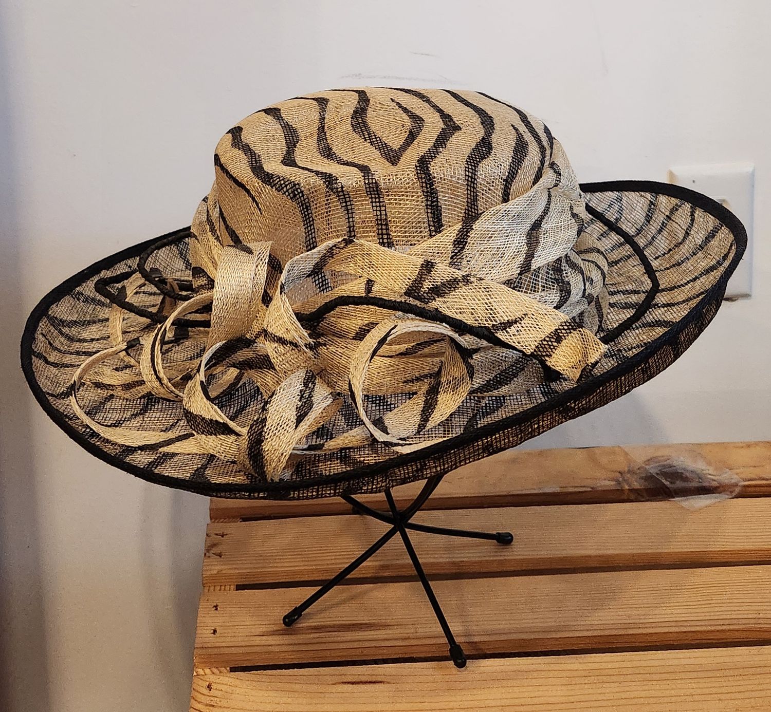 Zebra Straw Hat