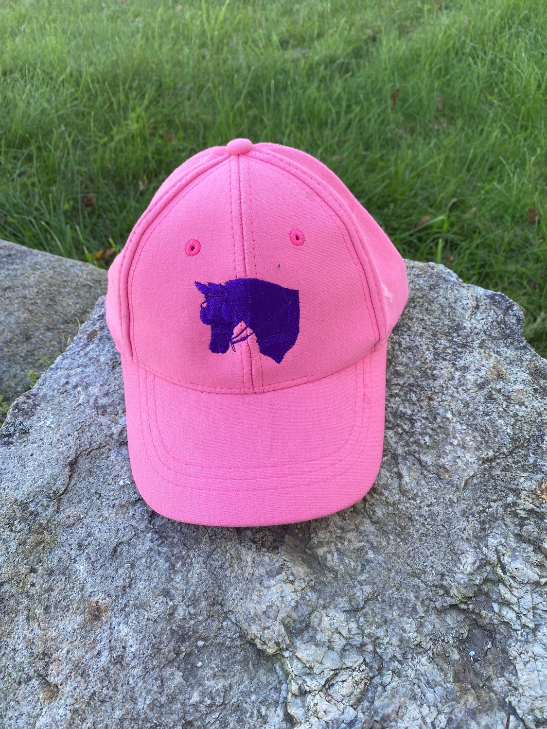 Pink Ball Cap -Embroidered, Design Color: Purple