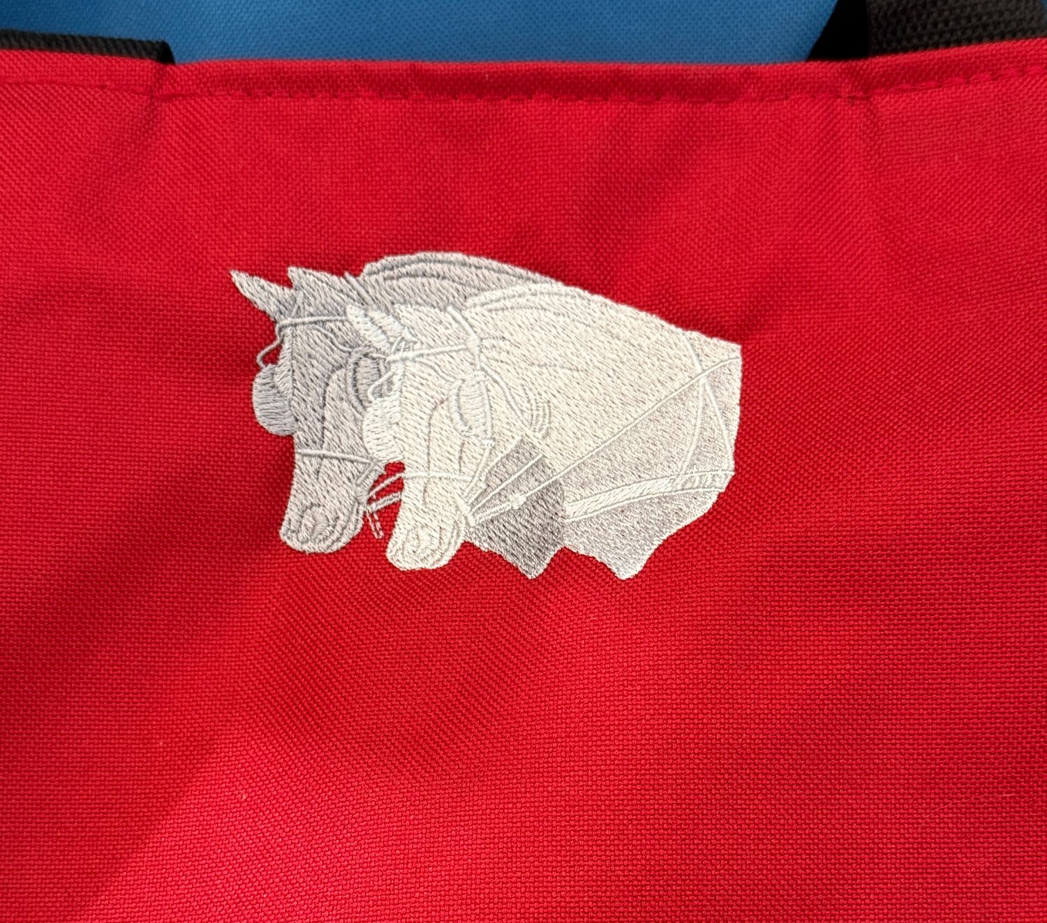 Canvas Tote Bag, Bag Color: Red with Pair