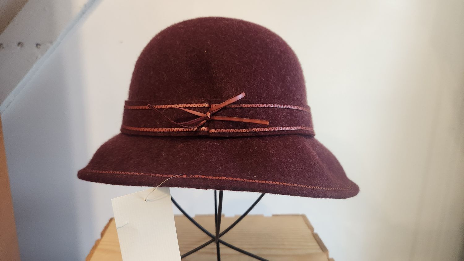Wine Colored Wool Hat