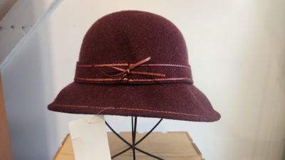 Wine Colored Wool Hat