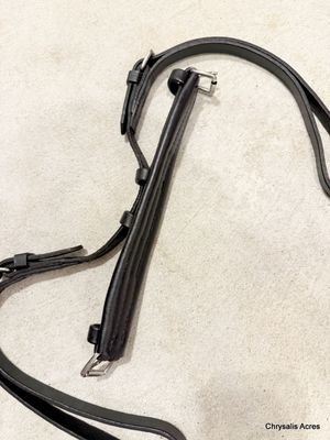 Padded Leather Girth w/Wrap Strap