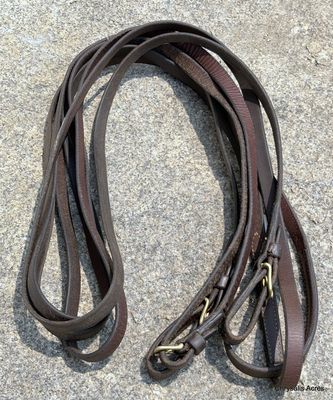 Leather Reins- Brass - Horse