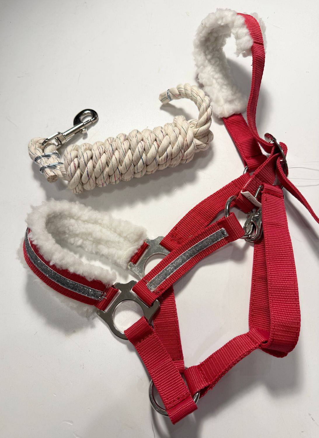 Christmas Halter - Lead Line Set, Halter Size: Shetland