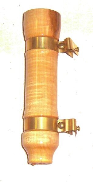 Whip Socket - Natural Wood, Metal: Brass