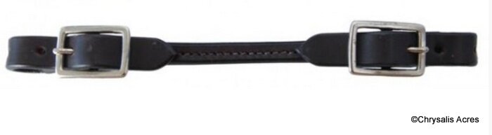 Rolled leather curb strap