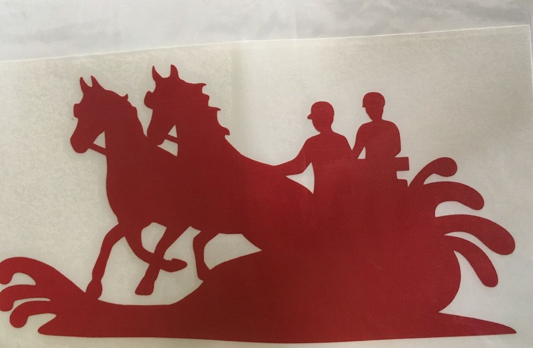 Reflective Decal - Water, Color: Red, Direction: Left Facing