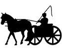 Reflective Decal - Single Horse &amp; Cart
