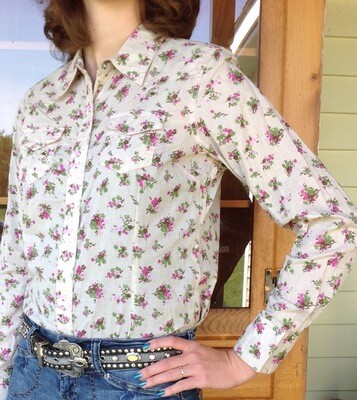 Ariat Cream &amp; Pink Blouse