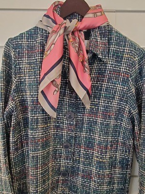 Blue w/Multi Color Jacket Size M