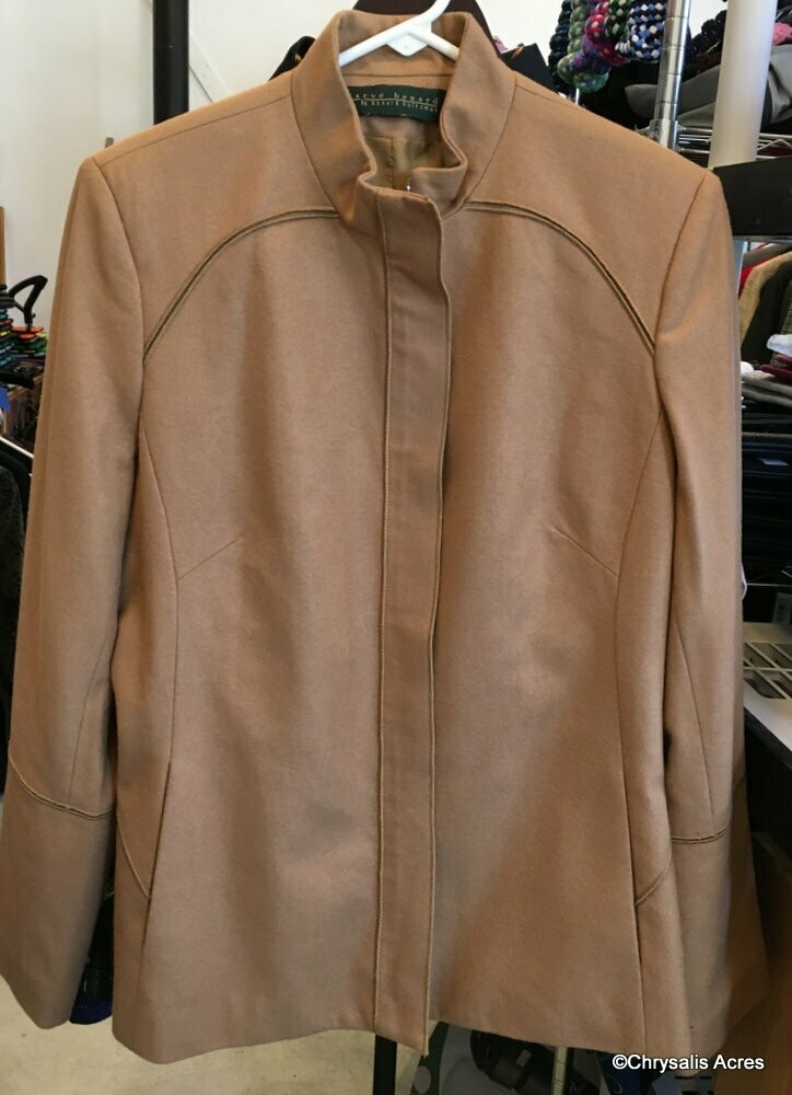 Light Brown Full Zip Blazer Sz S/M