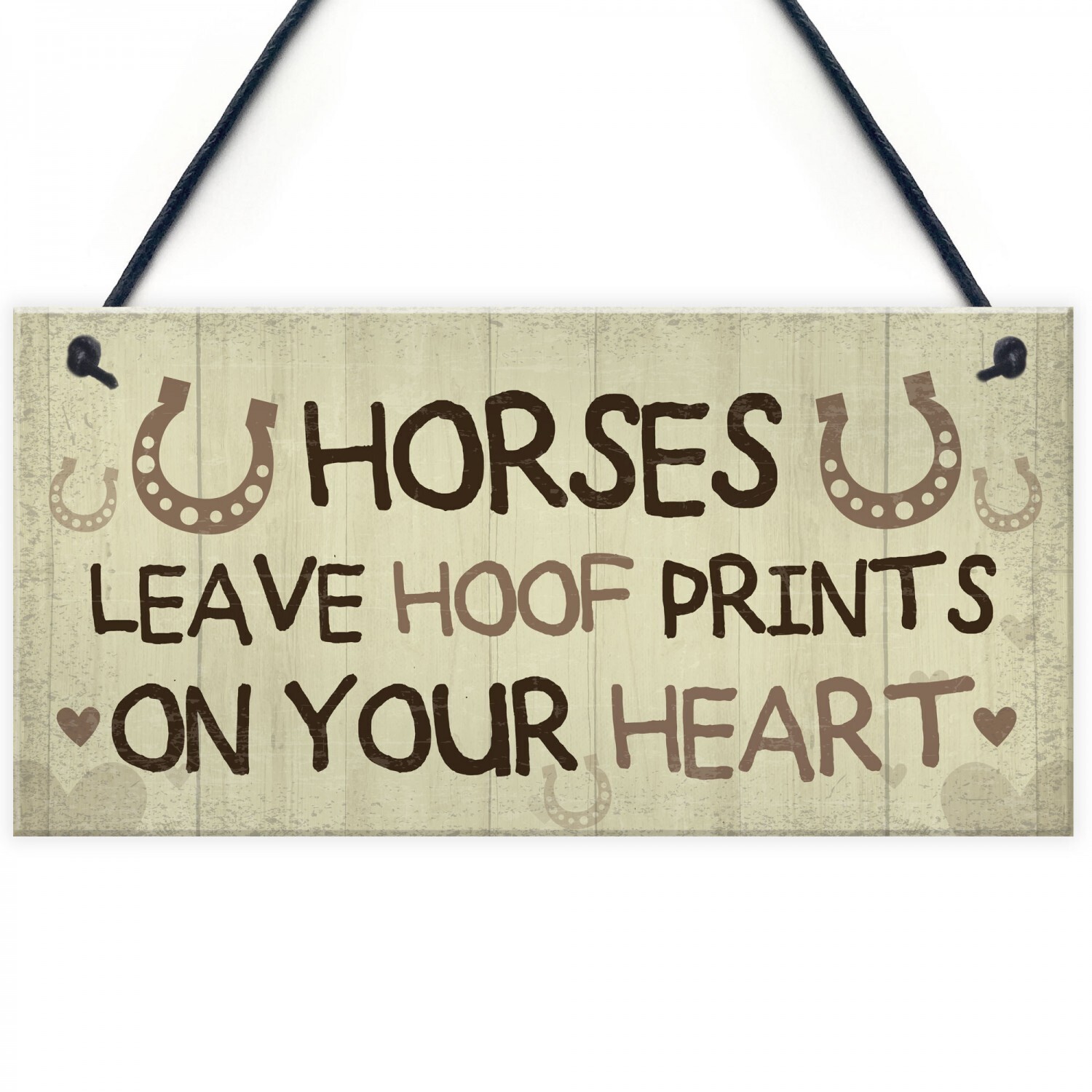 Whimsical Wooden Sign, Style: Hoofprints