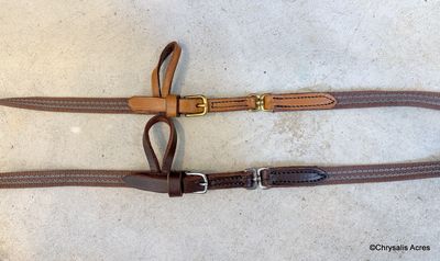Driving Reins - Leather English Web w/grip