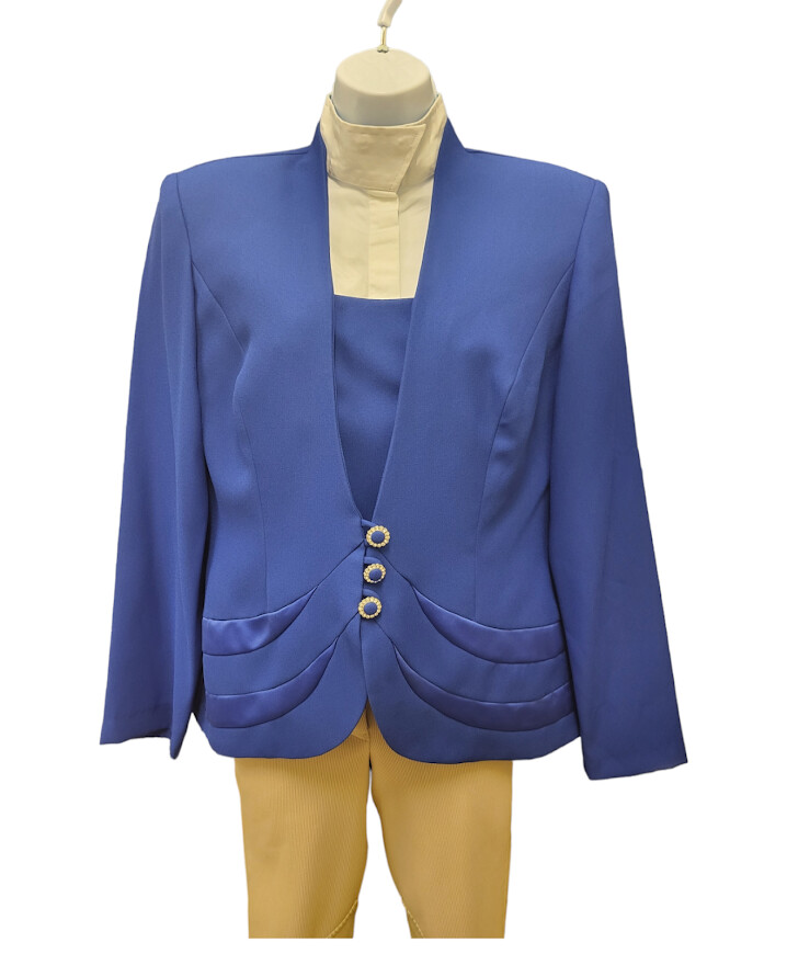 Blue Jacket with Rhinestones Size 10