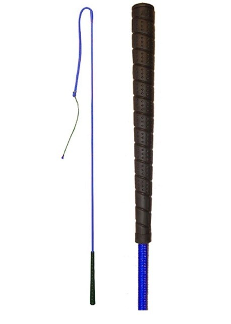 Economy Driving Whip 50", Color: Blue