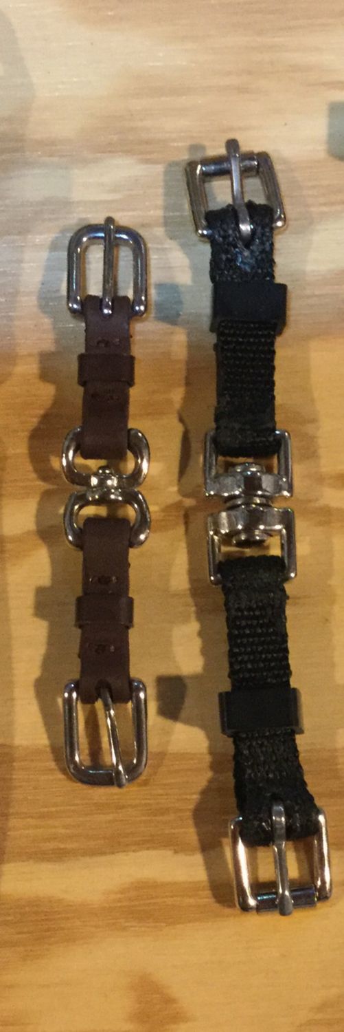 Rein Swivel - Double Buckle, Color: Black Nylon (5/8")