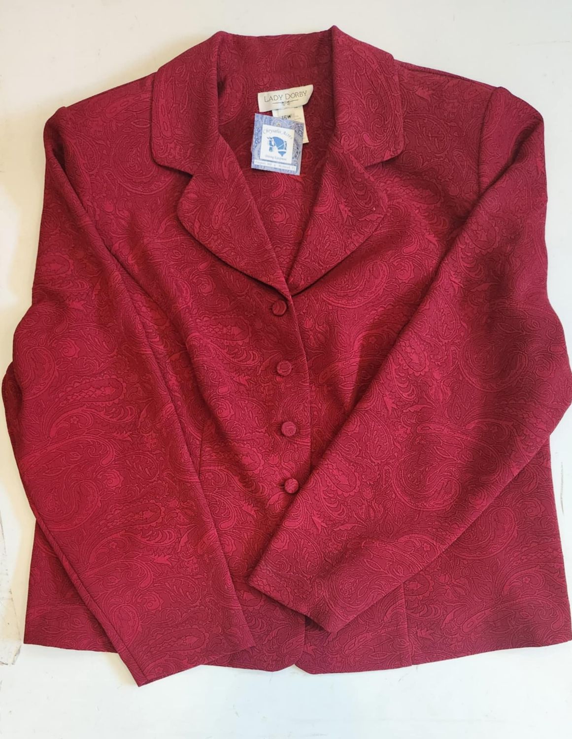 Paisley Red Jacket - Sz 16W