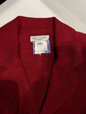 Paisley Red Jacket - Sz 16W