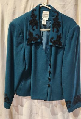 Jacket - Emerald Green with Embroidery Sz 16