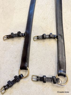 Black/brass Lg Pony Breeching 44"