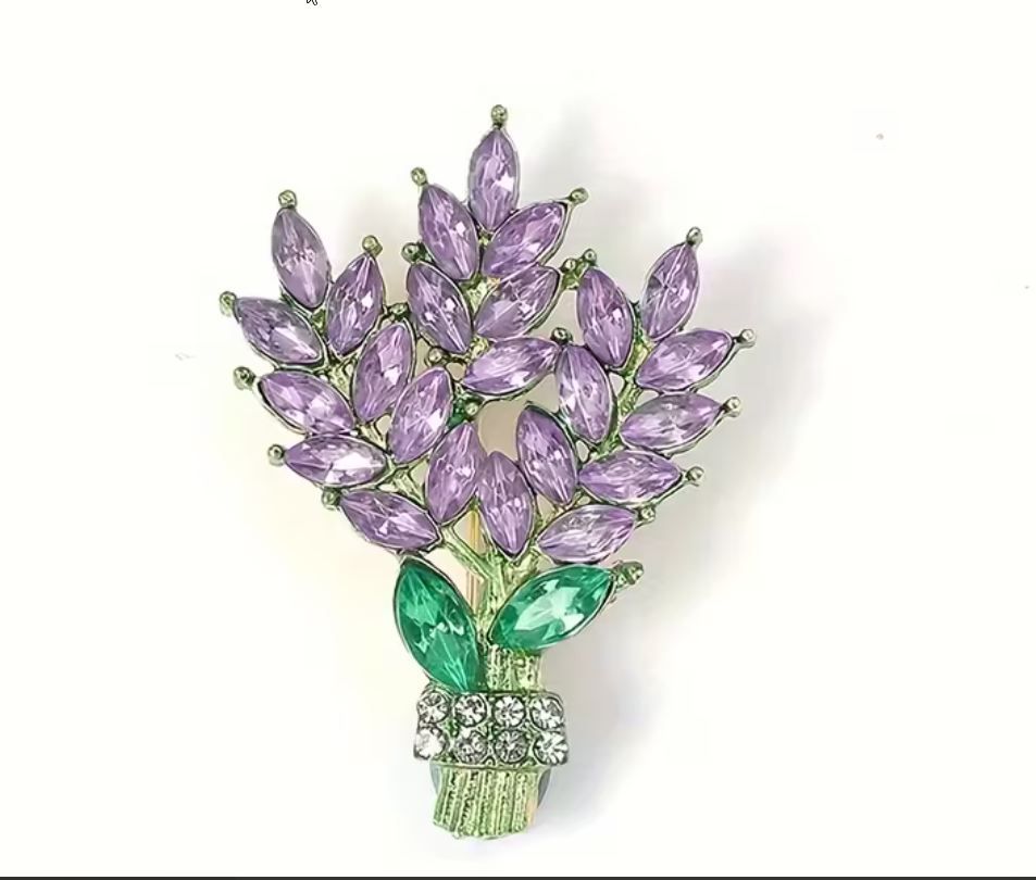 Purple Bouquet Pin