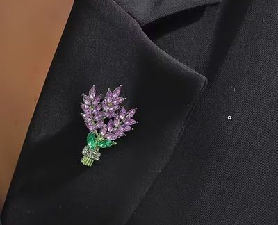 Purple Bouquet Pin