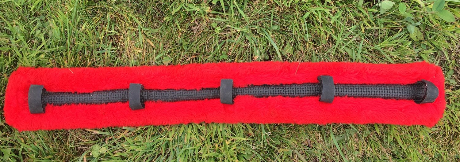 Bright Red Fur Pad 30" x 4"