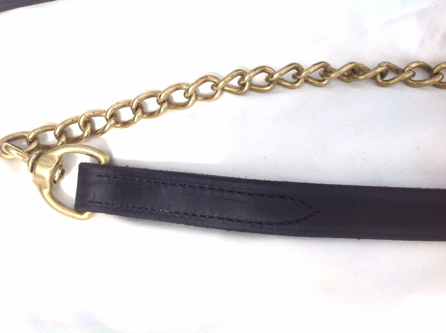 Leather Lead with chain