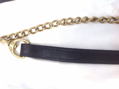 Leather Lead with chain