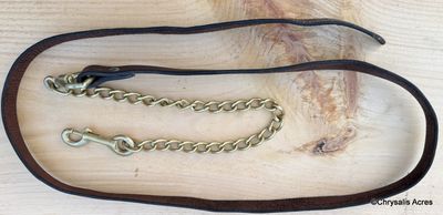 Leather Lead with Brass Chain