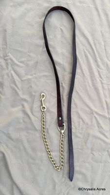 Leather Lead with Brass Chain
