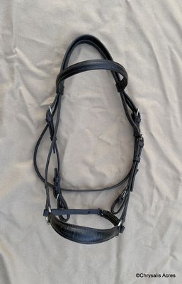Black Dressage Bridle -  Small Pony