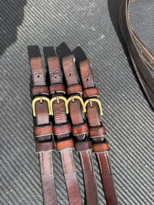 Pair Reins Sm Pony Brass