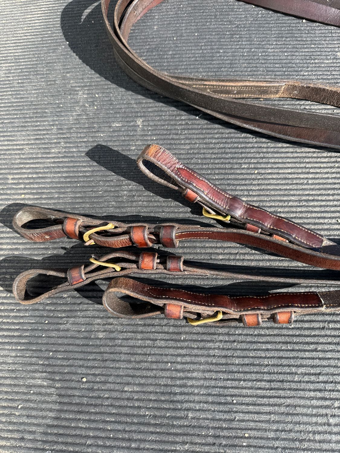 Pair Reins Sm Pony Brass