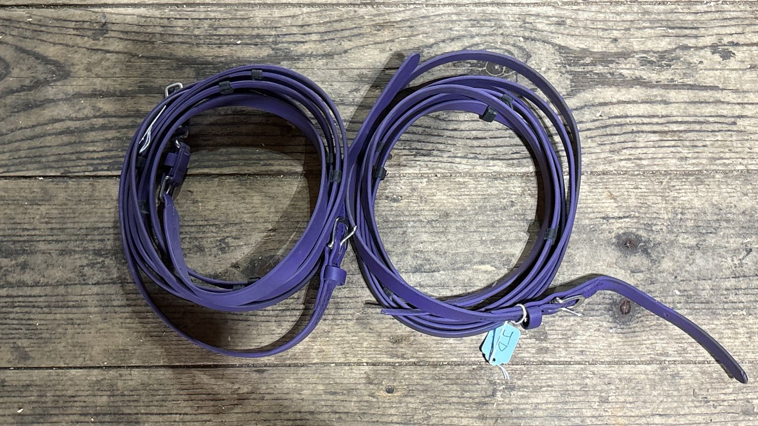 Purple Biothane Reins with stops