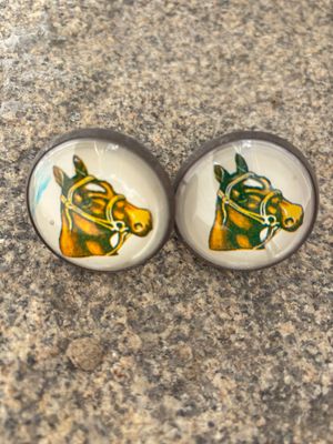 Glass Dome Bridle Rosettes