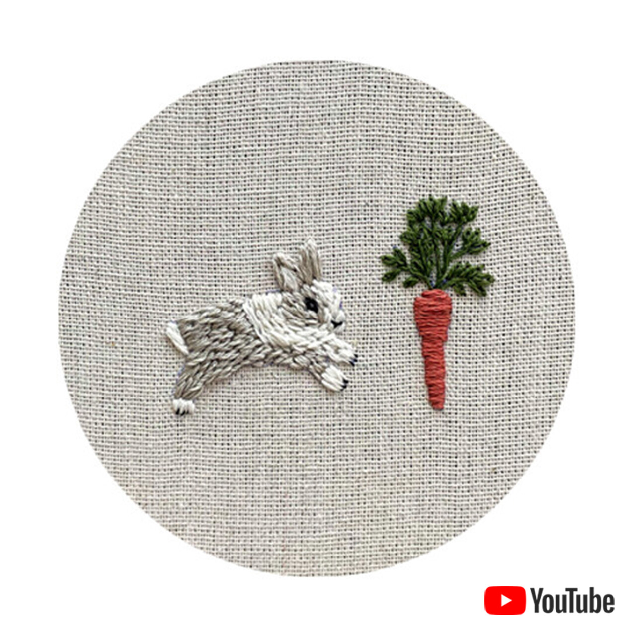 Бесплатная схема для вышивки "Кролик и морковка" 15 см + видео урок