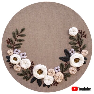 "Цветочный сад Белоснежки" - схема для вышивки 25/26 см + видео урок